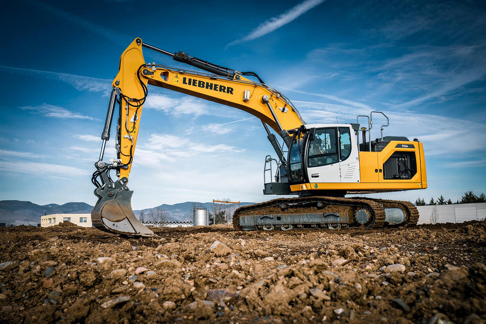 La pelle sur chenilles Liebherr R 924 G8 présentée au salon Intermat