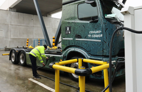 Liga-Trans a testé le Mercedes-Benz eActros 600 avec système BDF